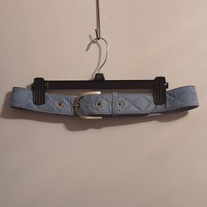 The Tailored Sportsman Sky Blue Quilted Belt